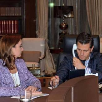 El presidente Peña Nieto permanece en contacto con los funcionarios correspondientes a la deplorable situación.
